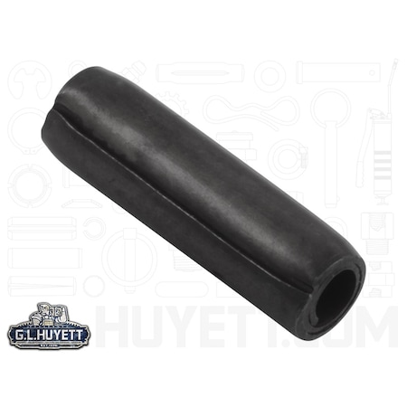 Spirol Coiled Spring Pin, 5 mm Outside Dia, 15 mm L, Carbon Steel, 1 PK SPCM-040-014